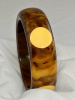 BB560 marbled brown 5 dot bakelite bangle